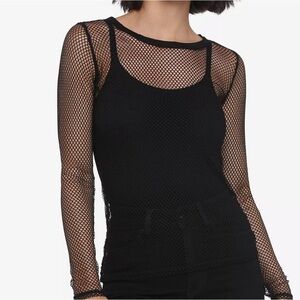 Brand new, never worn, black fishnet Hot Topic shirt.